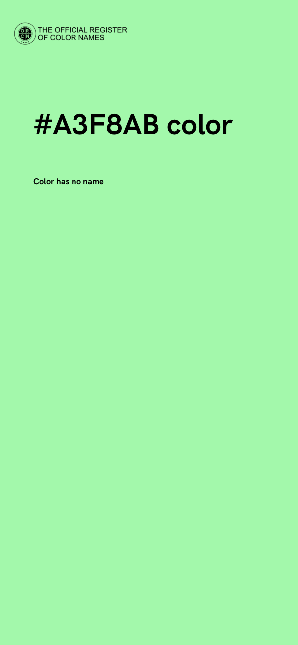 #A3F8AB color image