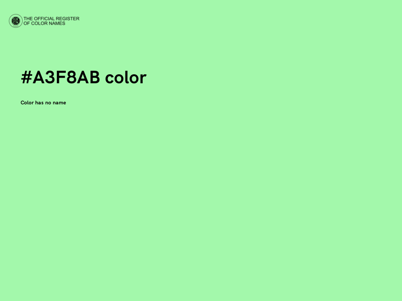 #A3F8AB color image