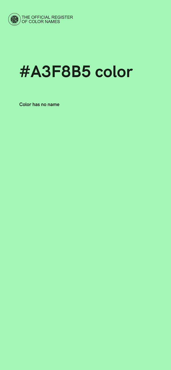 #A3F8B5 color image