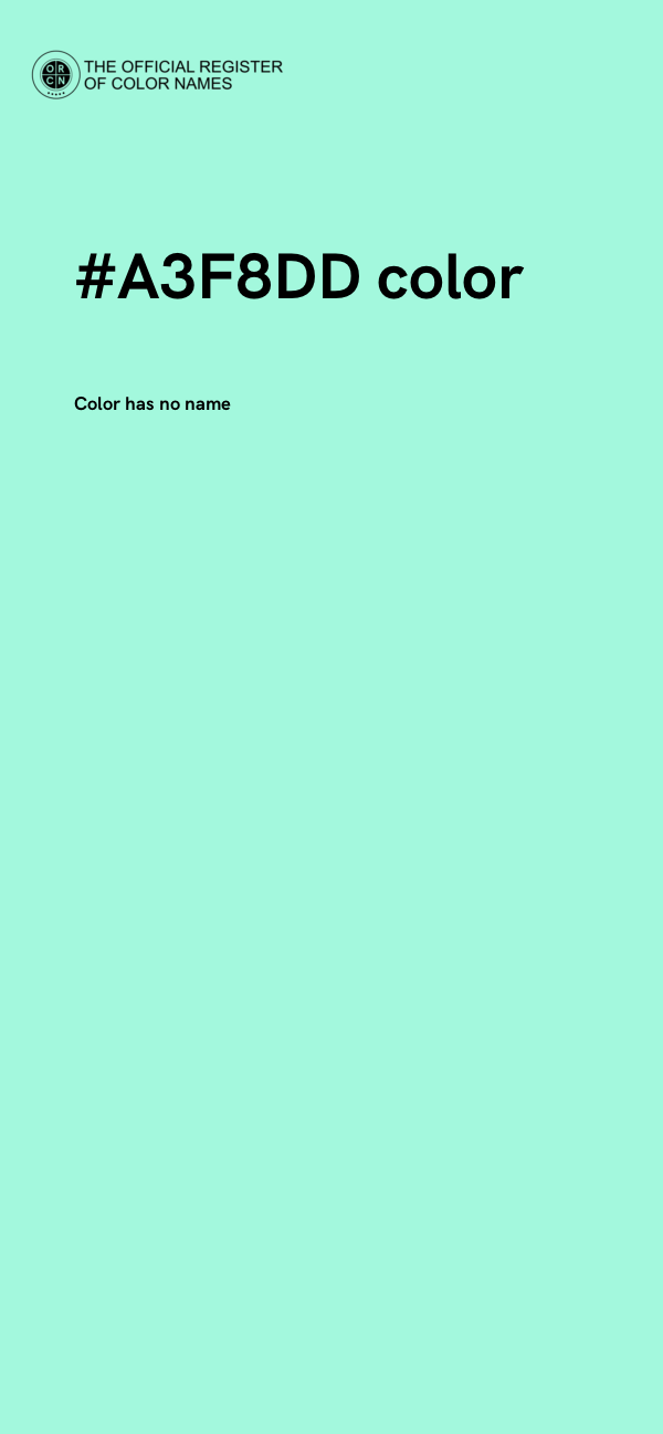 #A3F8DD color image
