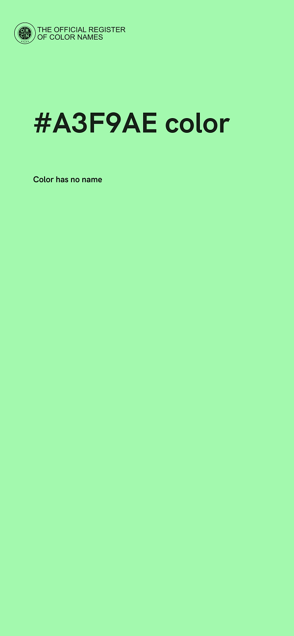 #A3F9AE color image