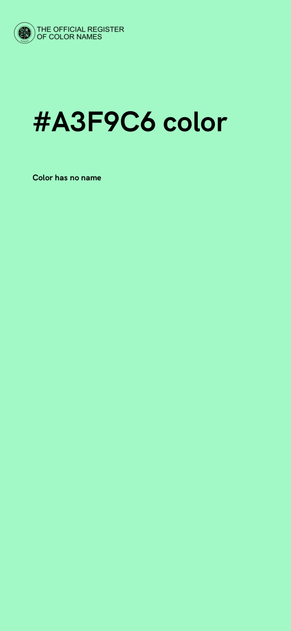 #A3F9C6 color image