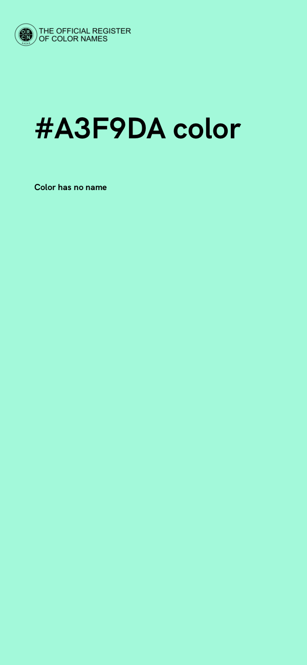 #A3F9DA color image