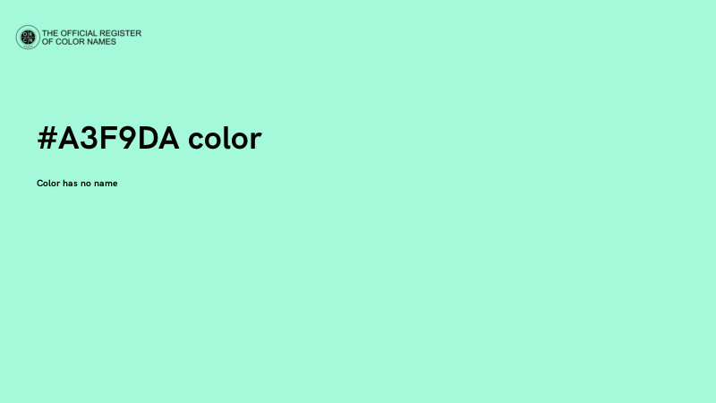 #A3F9DA color image