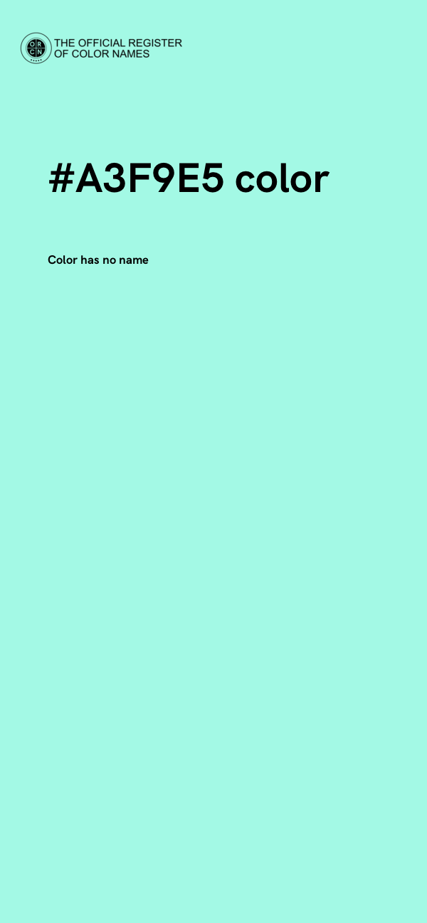 #A3F9E5 color image