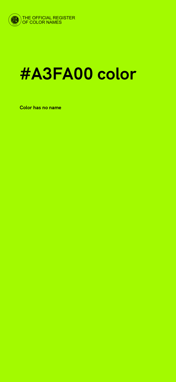 #A3FA00 color image