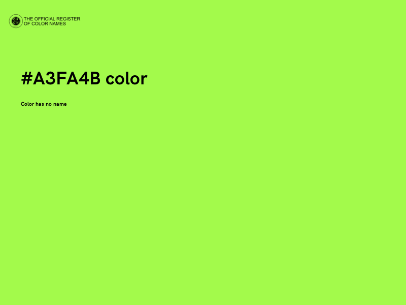 #A3FA4B color image
