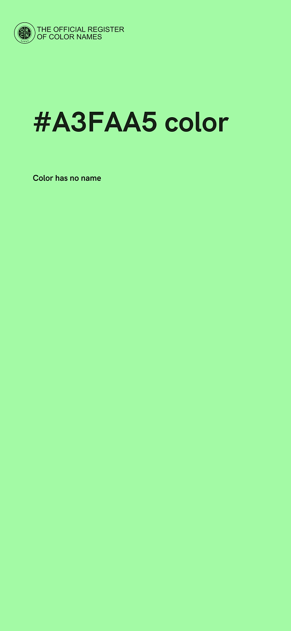 #A3FAA5 color image