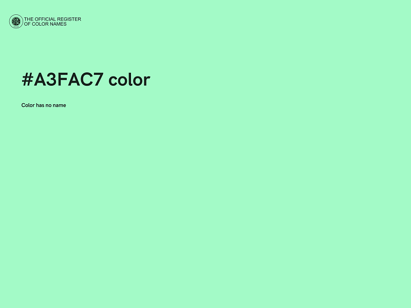 #A3FAC7 color image