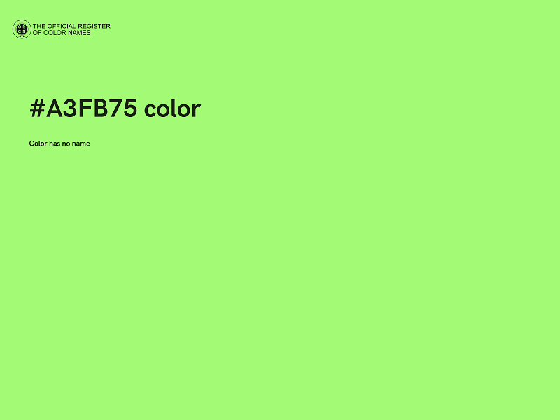 #A3FB75 color image