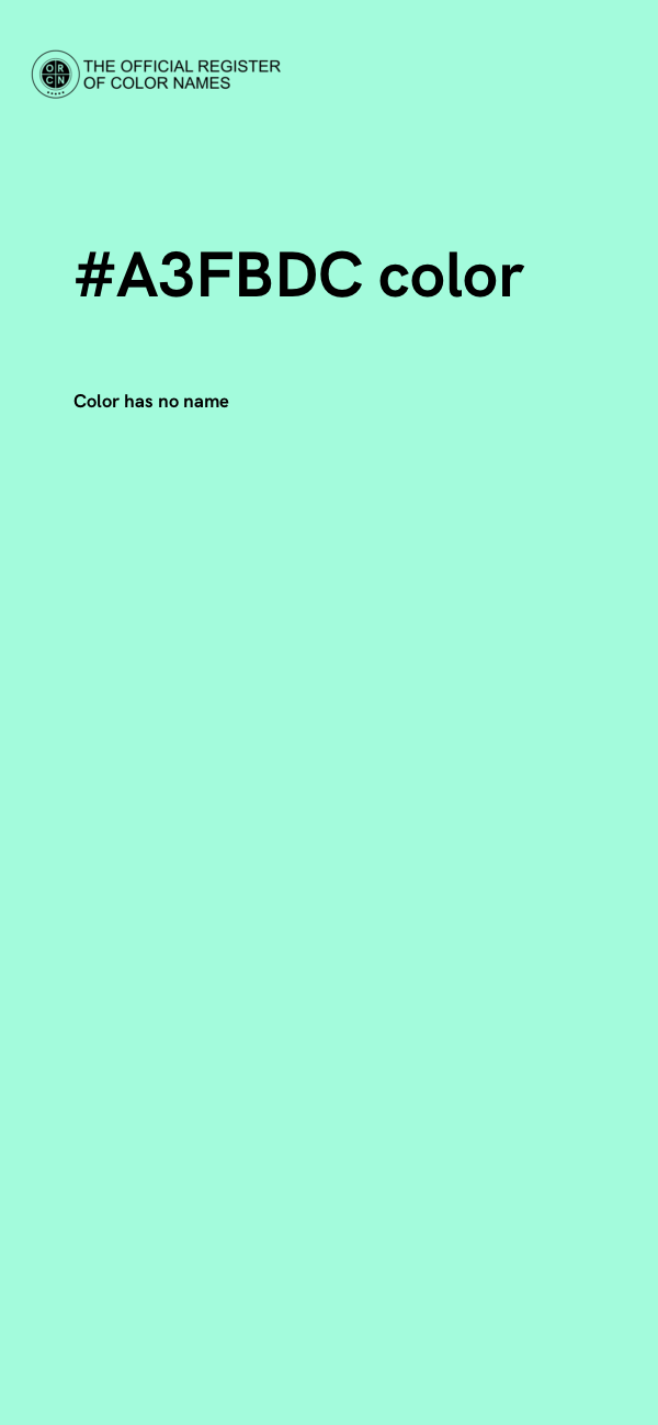 #A3FBDC color image