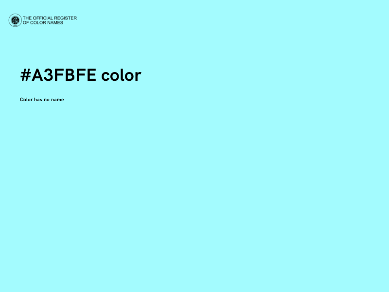 #A3FBFE color image
