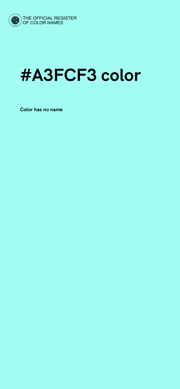 #A3FCF3 color image