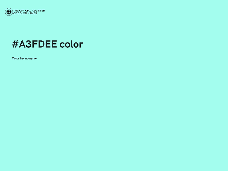 #A3FDEE color image