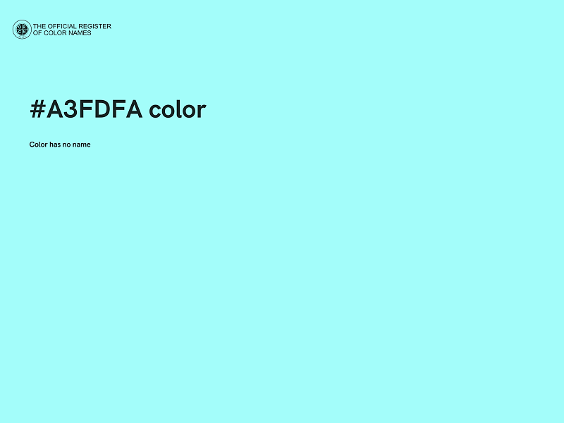 #A3FDFA color image