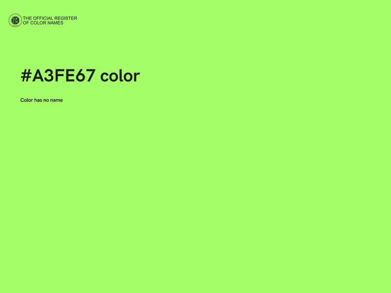 #A3FE67 color image