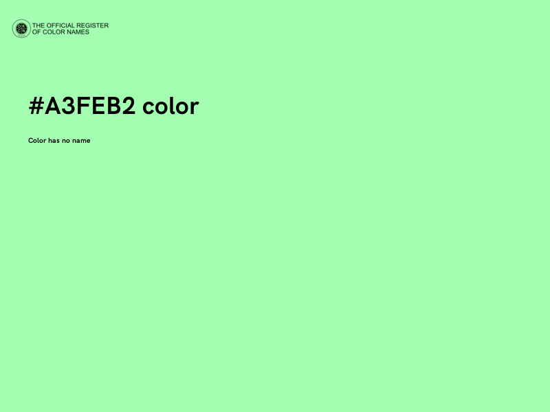 #A3FEB2 color image