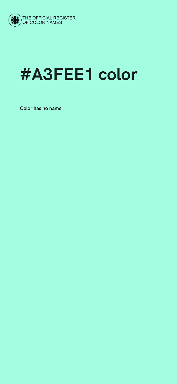 #A3FEE1 color image