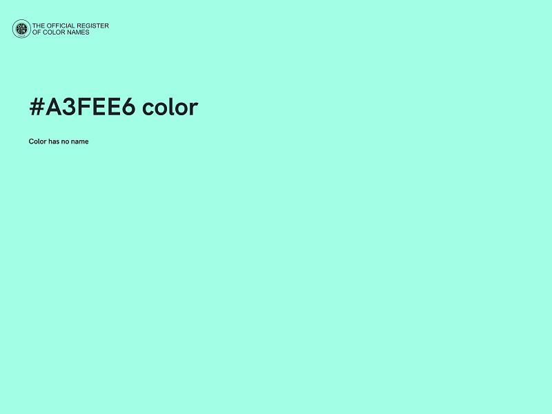 #A3FEE6 color image