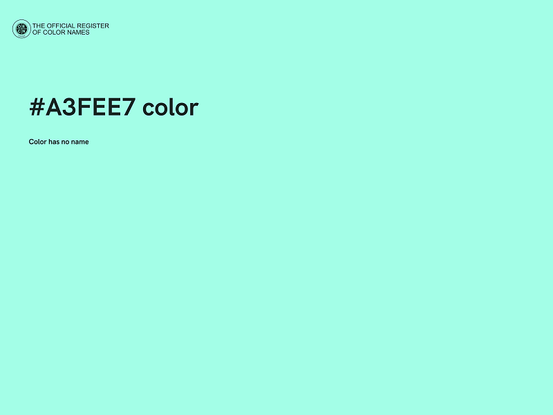 #A3FEE7 color image