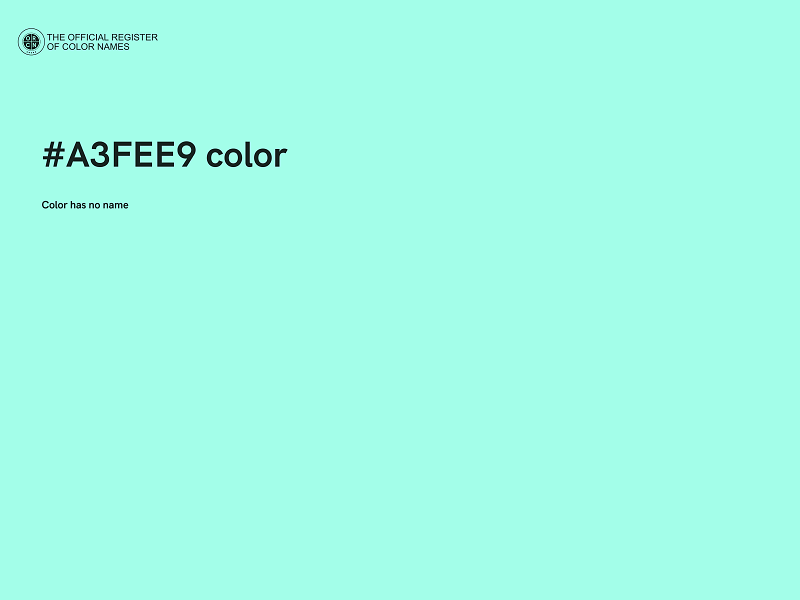 #A3FEE9 color image