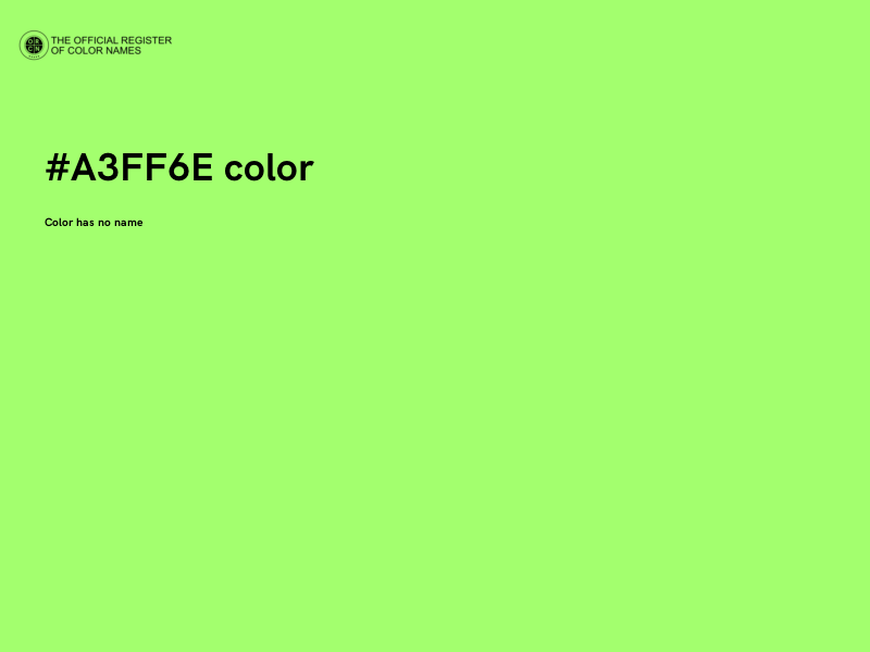 #A3FF6E color image