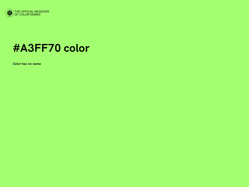 #A3FF70 color image