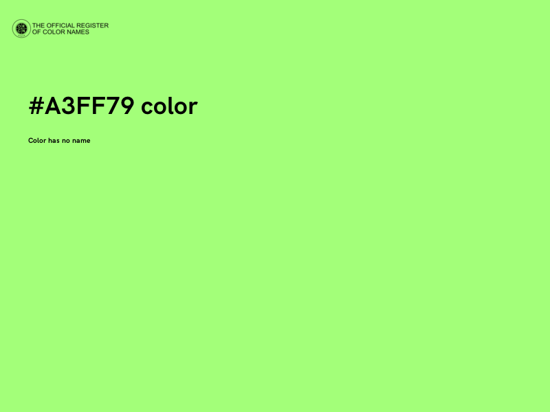 #A3FF79 color image