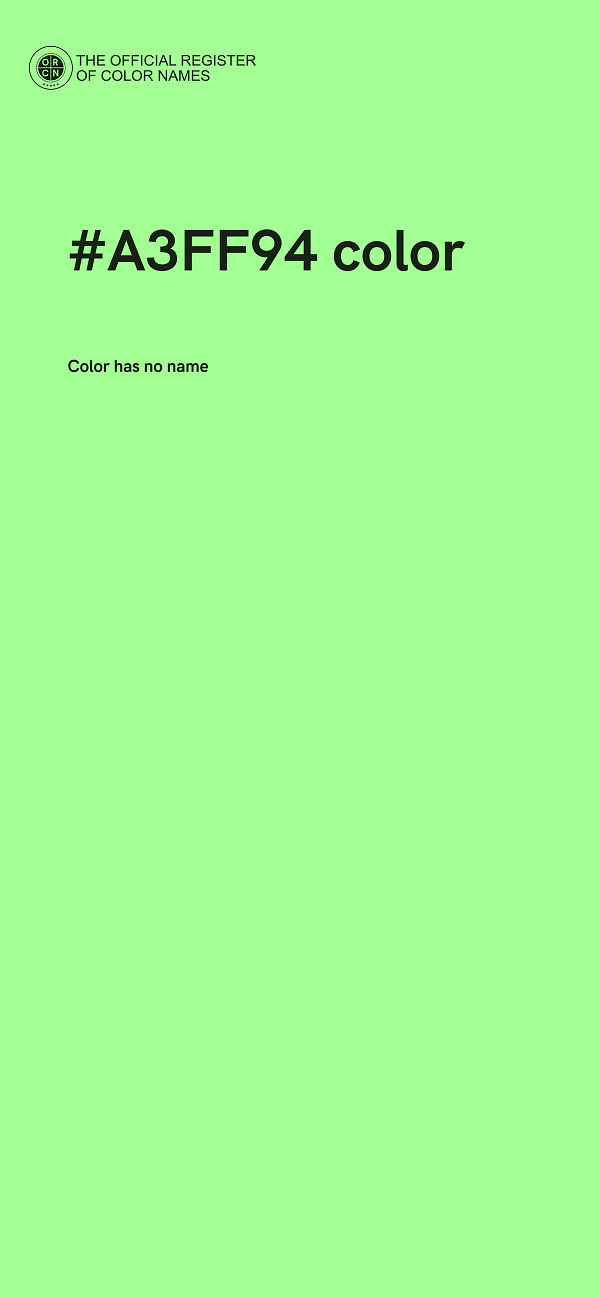 #A3FF94 color image