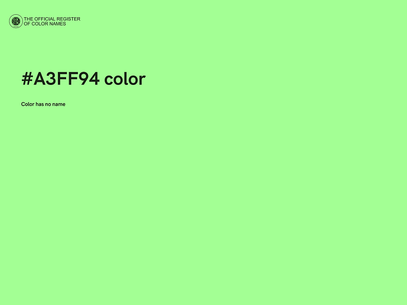 #A3FF94 color image
