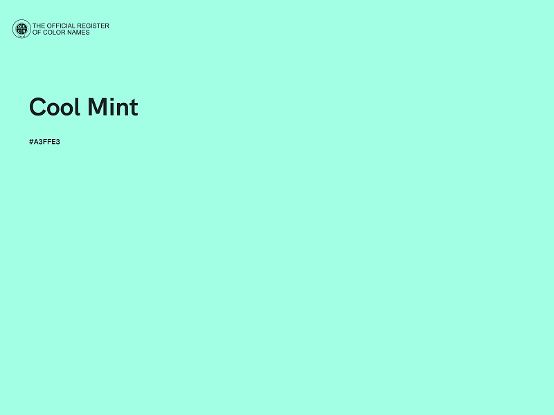 #A3FFE3 - Cool Mint color image