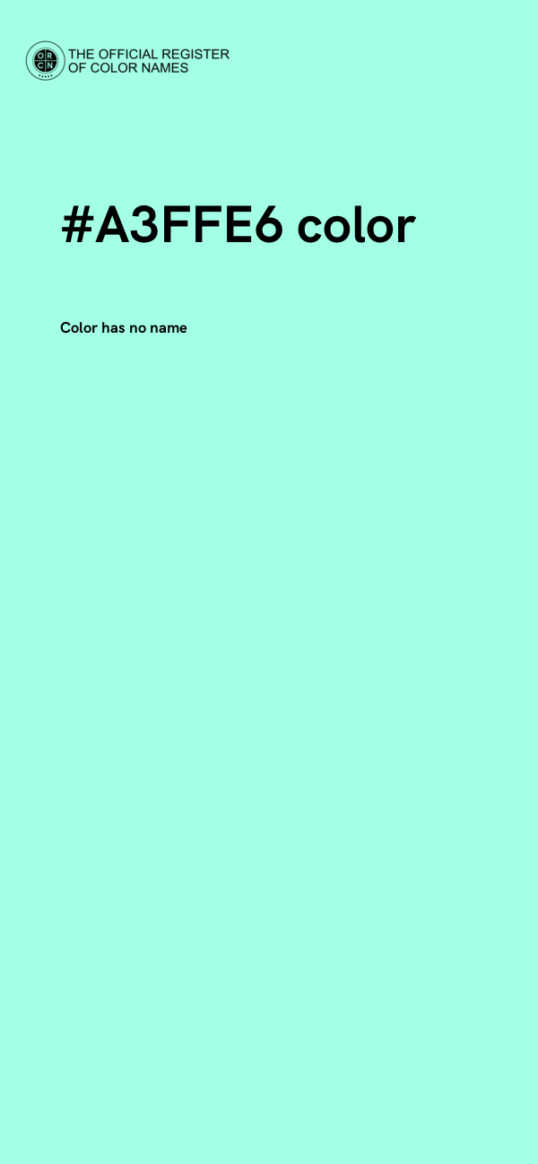 #A3FFE6 color image
