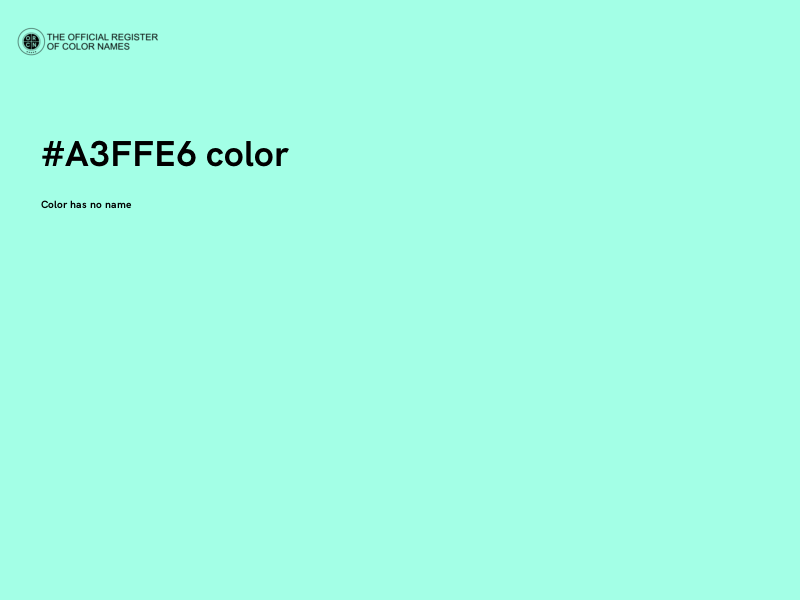 #A3FFE6 color image