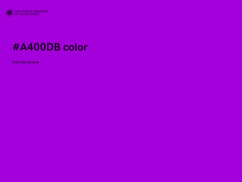 #A400DB color image