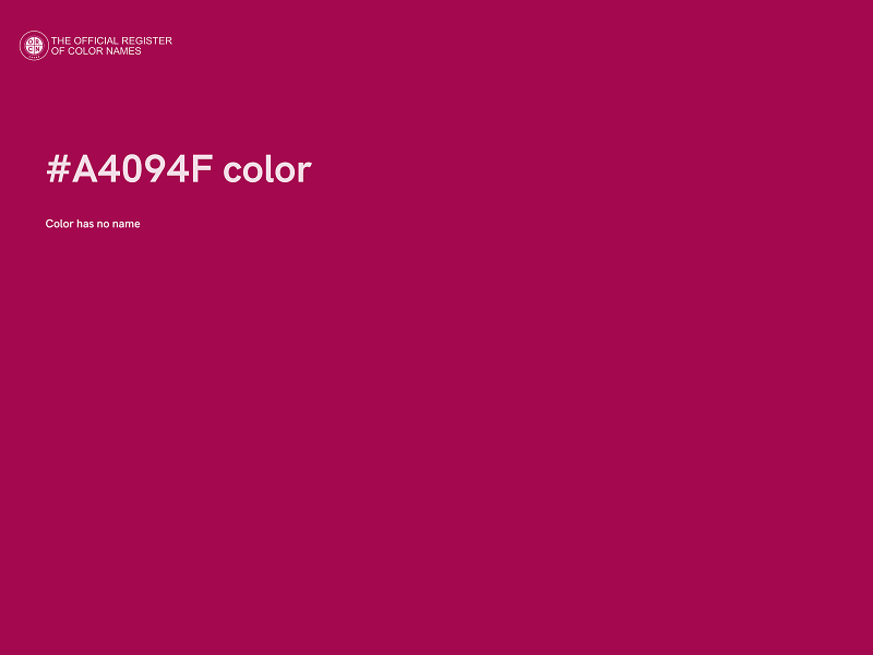 #A4094F color image