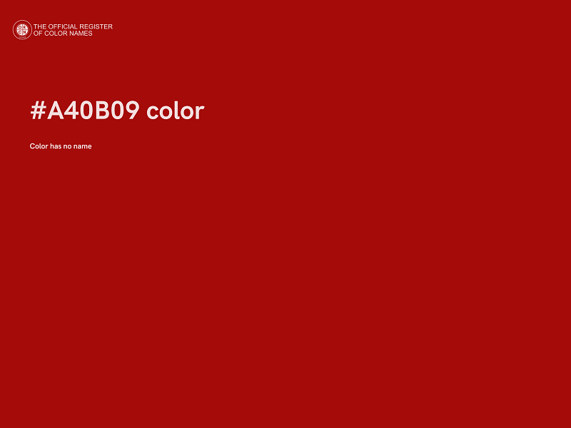 #A40B09 color image