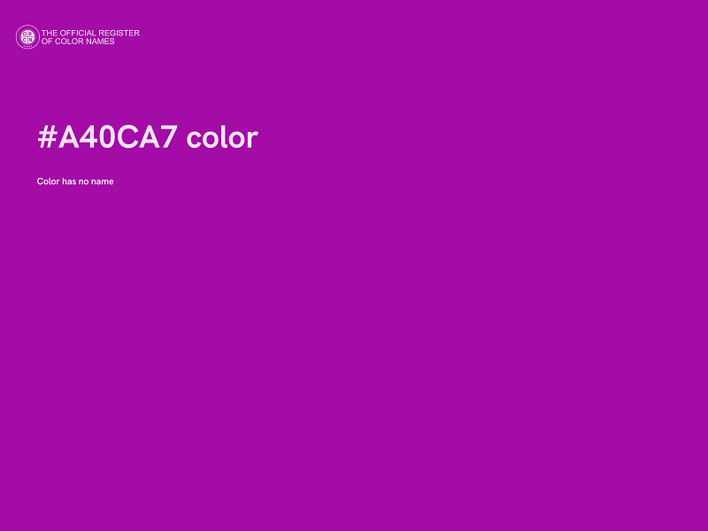 #A40CA7 color image