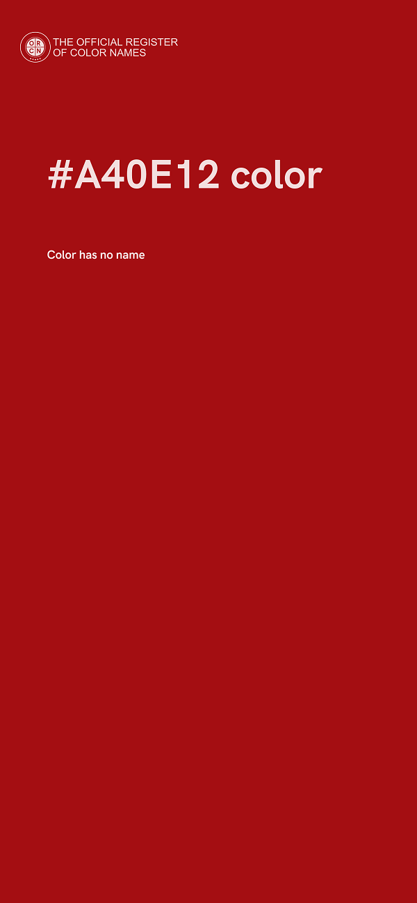 #A40E12 color image
