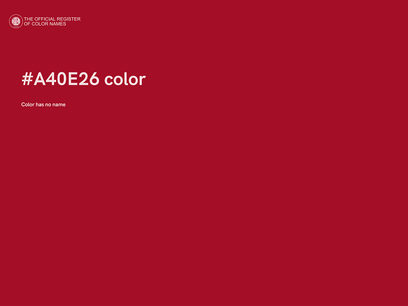 #A40E26 color image