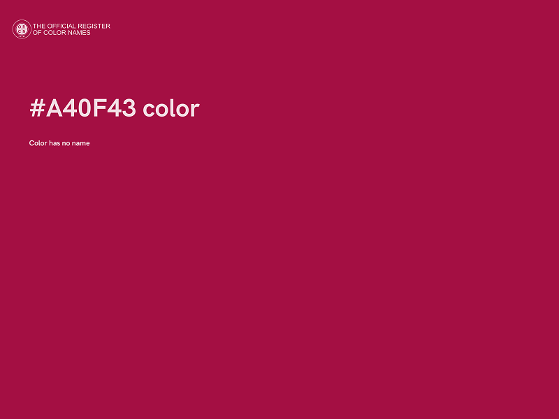 #A40F43 color image