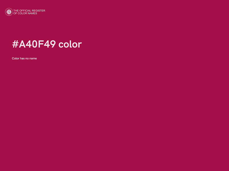 #A40F49 color image