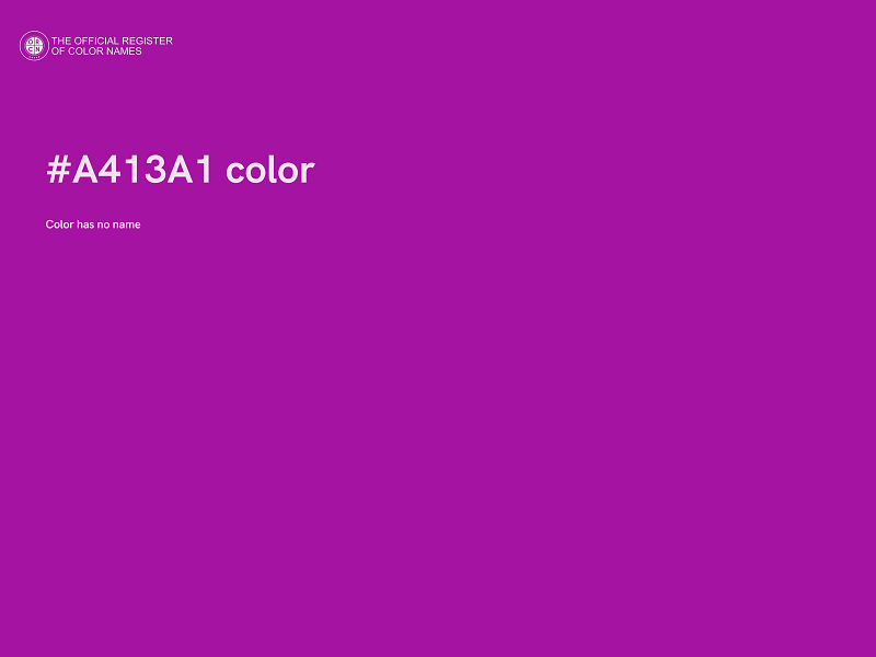 #A413A1 color image