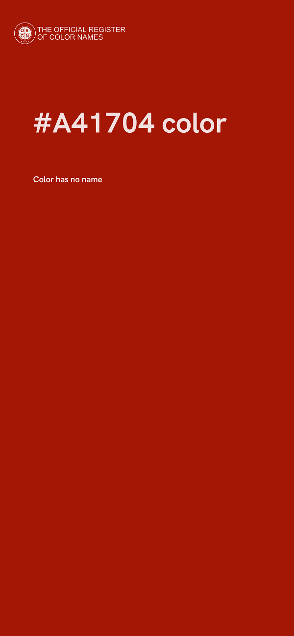 #A41704 color image