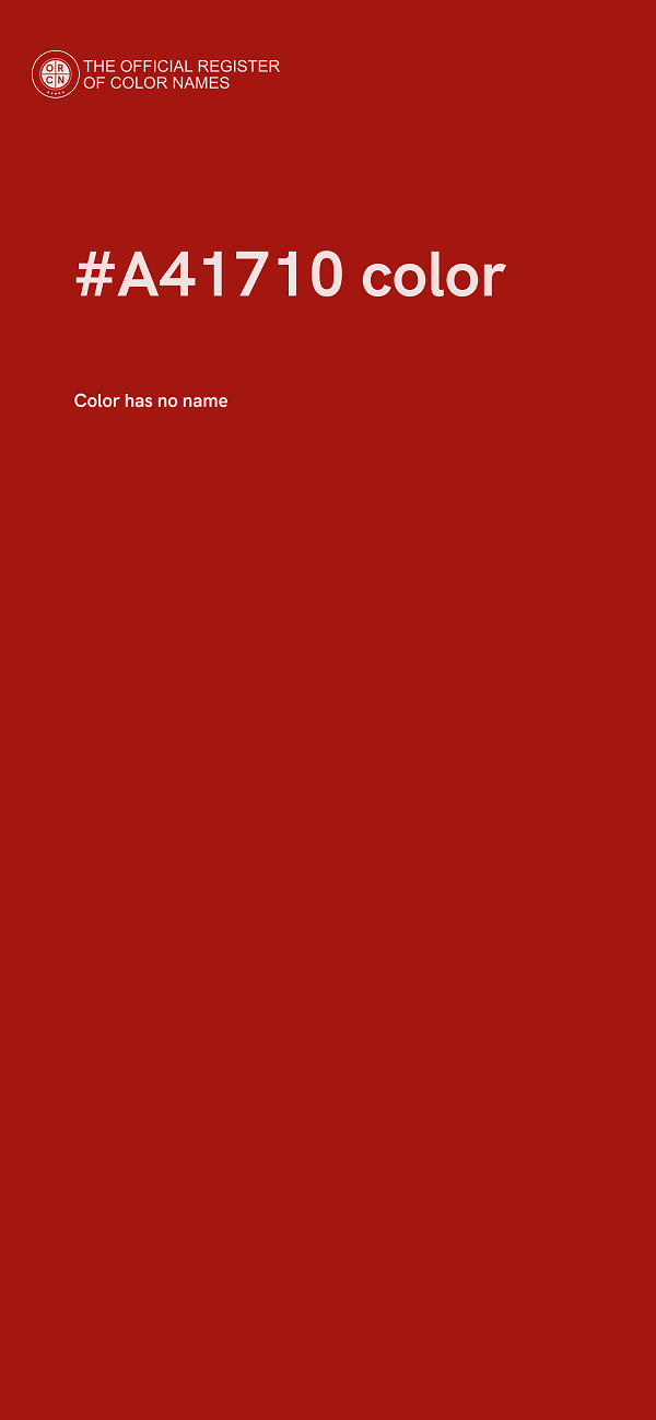 #A41710 color image
