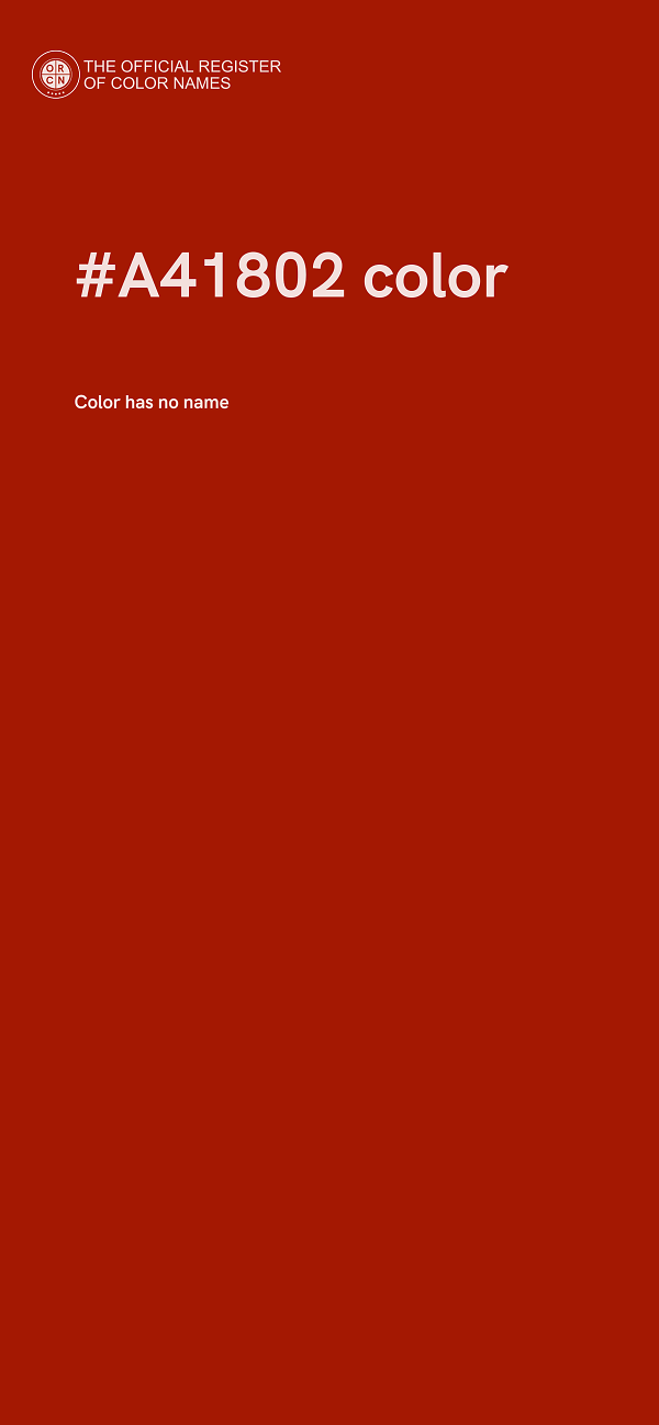 #A41802 color image