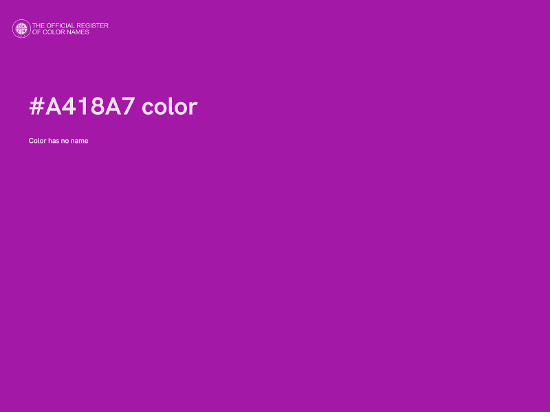 #A418A7 color image