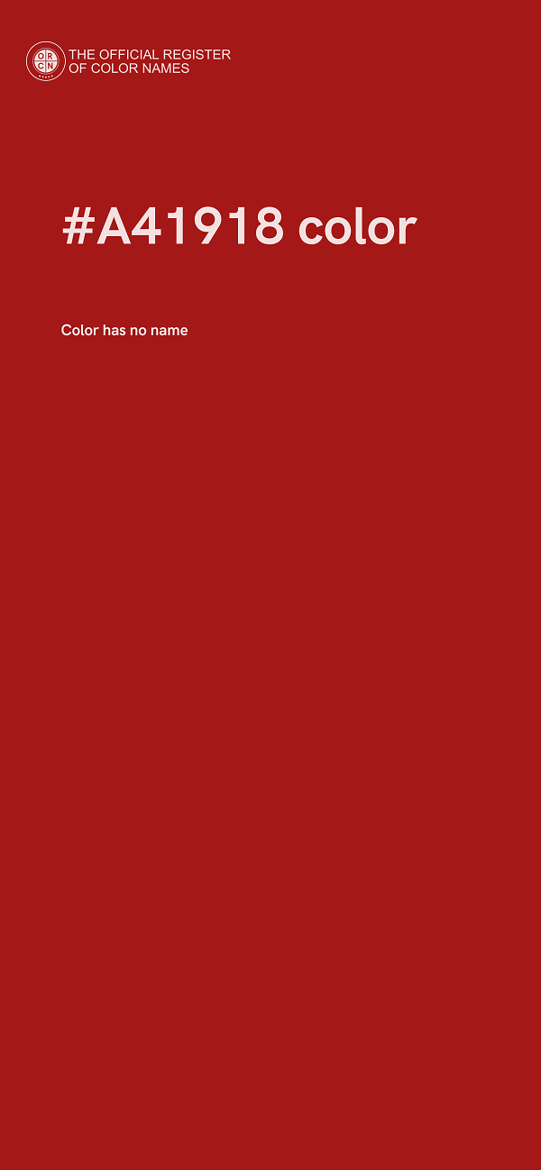 #A41918 color image