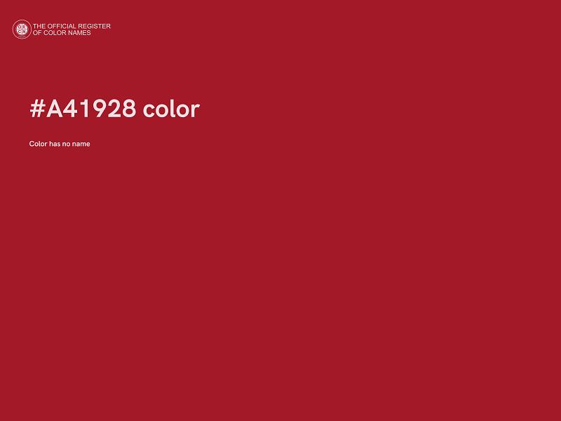 #A41928 color image