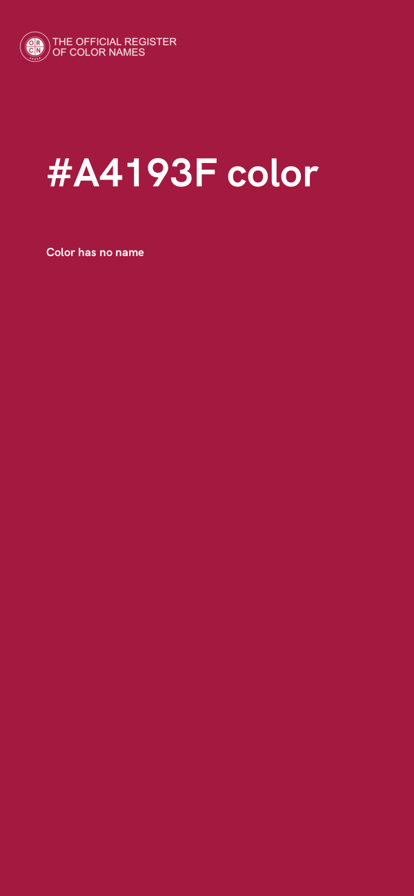 #A4193F color image
