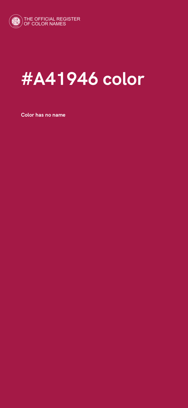 #A41946 color image